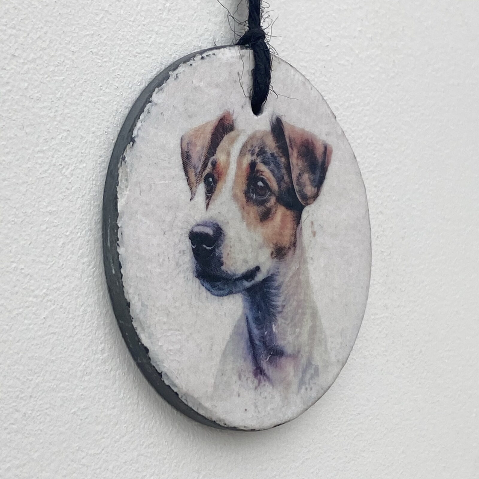 Water Colour Paint Effect Slate Circle - Dog Breeds - Jack Russell Terrier - Image 3