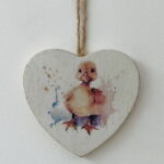 Water Colour Paint Effect Heart - Duck