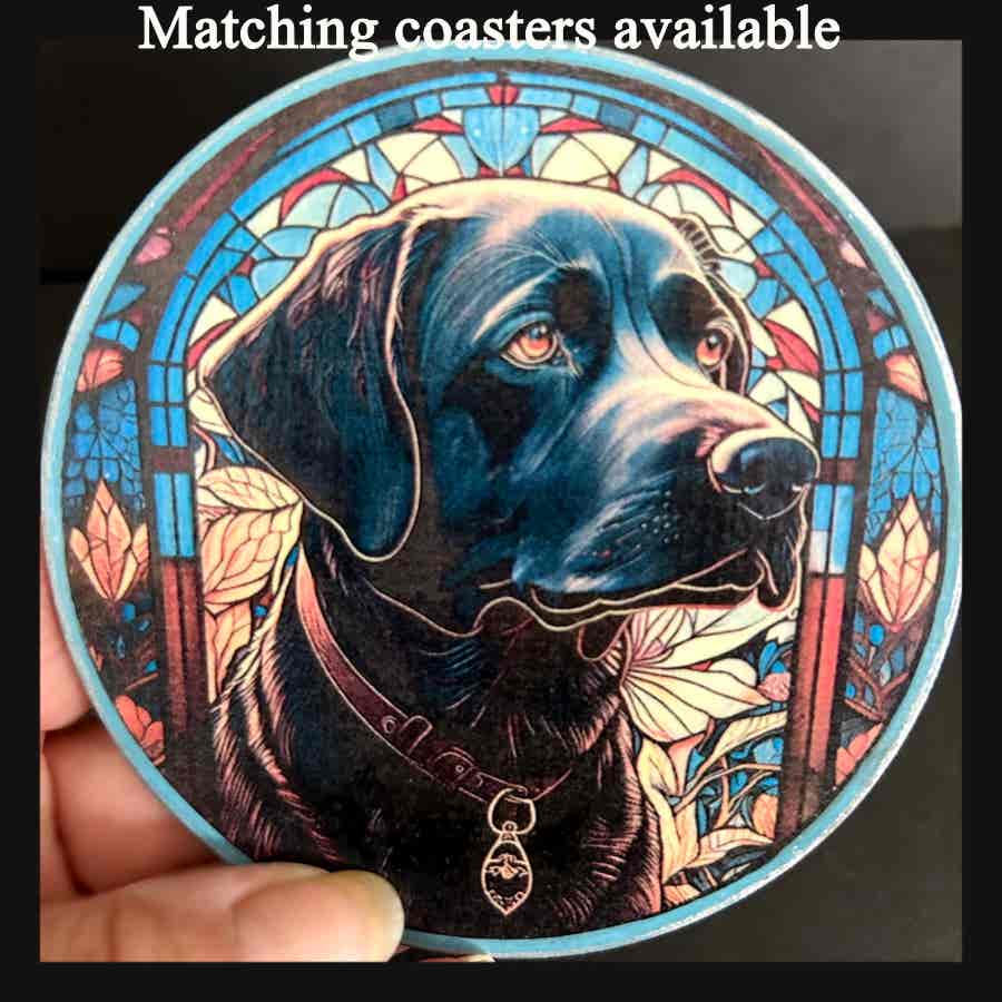 Faux Stain Glass Sun Catcher - Black Labrador - Image 3