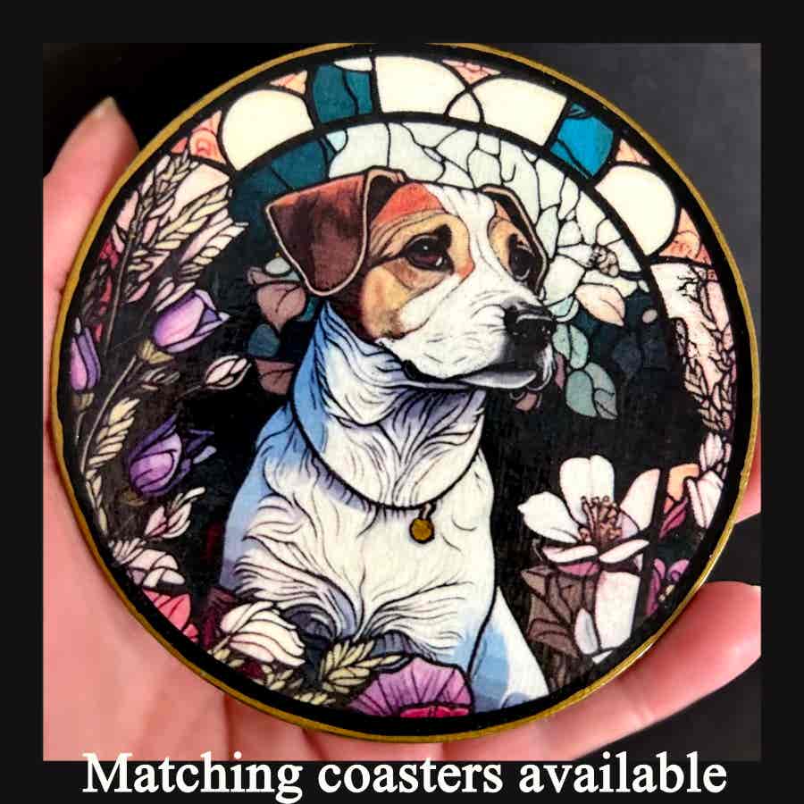 Faux Stain Glass Sun Catcher - Jack Russell Terrier - Image 3