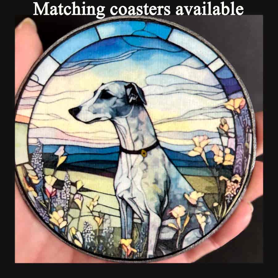 Faux Stain Glass Sun Catcher - Greyhound/Lurcher - Image 3