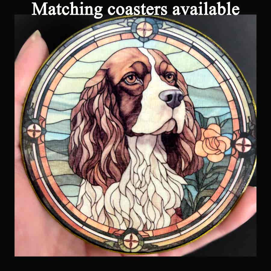 Faux Stain Glass Sun Catcher - Springer Spaniel 1 - Image 3