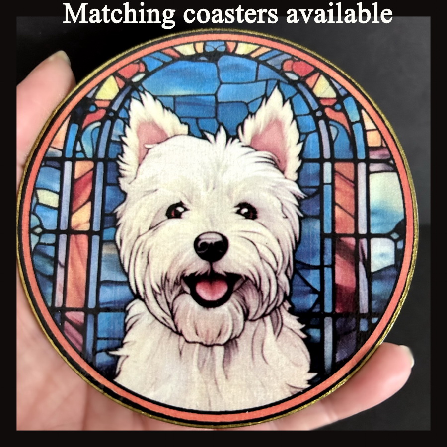 Faux Stain Glass Sun Catcher - West Highland Terrier - Image 3