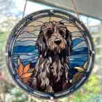 Faux Stain Glass Sun Catcher - Labradoodle/Cockapoo