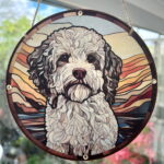 Faux Stain Glass Sun Catcher - Cockapoo/Cavapoo 2