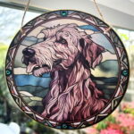 Faux Stain Glass Sun Catcher - Irish Wolfhound