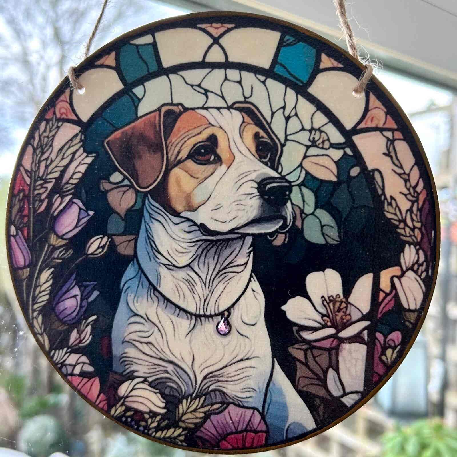 Faux Stain Glass Sun Catcher - Jack Russell Terrier
