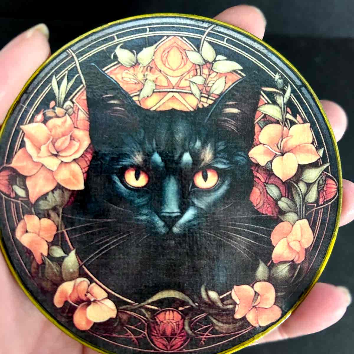 Faux Stain Glass Coasters - Cats - Image 19
