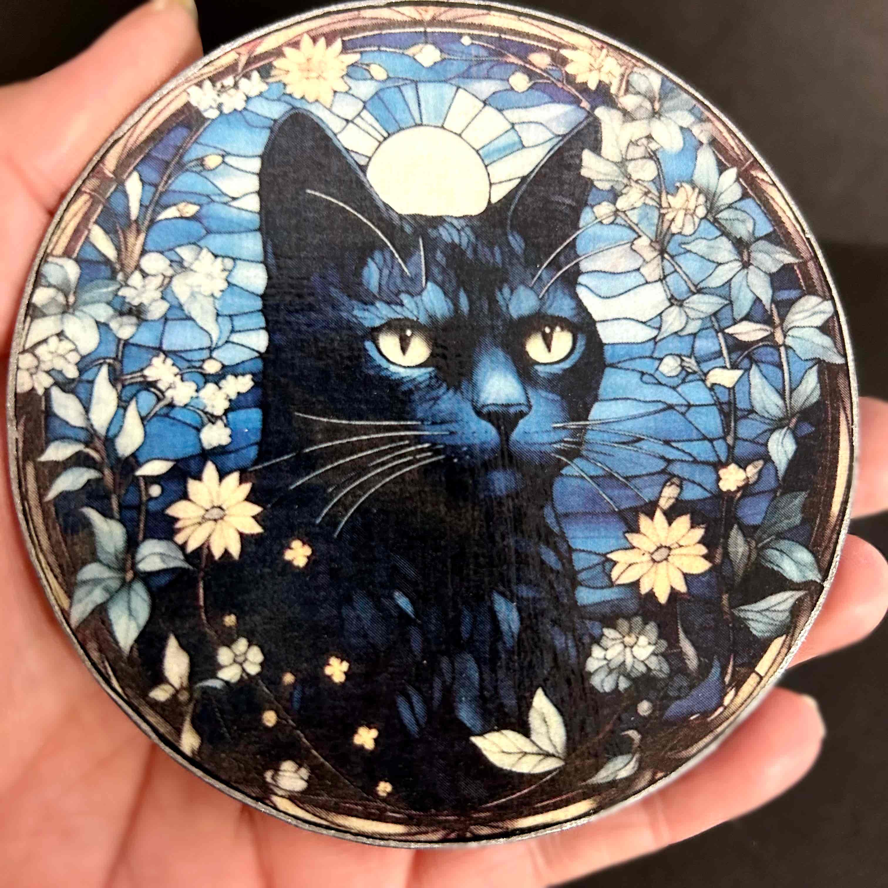 Faux Stain Glass Coasters - Cats - Image 18