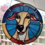Faux Stain Glass Sun Catcher - Greyhound/Whippet