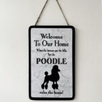 Poodle Welcome Plaque