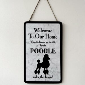 Poodle Welcome Plaque