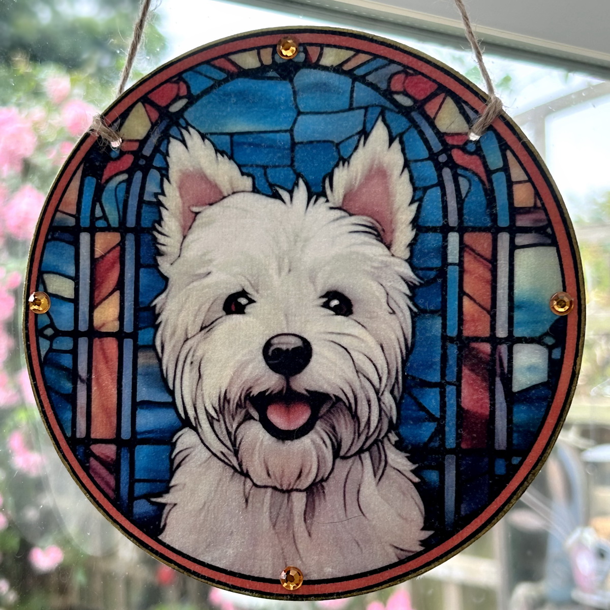 Faux Stain Glass Sun Catcher - West Highland Terrier