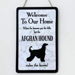 Afghan Hound Welcome Plaque
