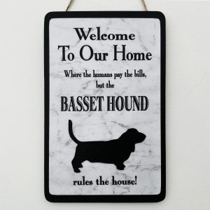 Basset Hound Welcome Plaque