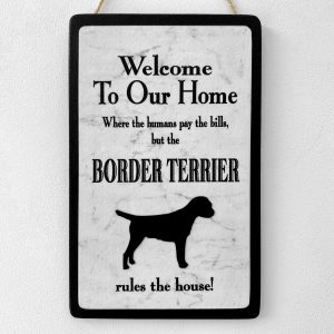 Border Terrier Welcome Plaque