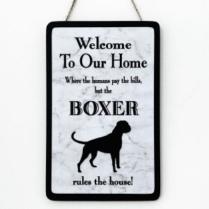 Boxer Welcome Plaque