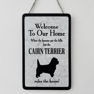 Cairn Terrier Welcome Plaque
