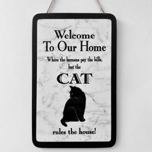 Cat Welcome Plaque