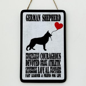 German Shepherd Typography Plaque