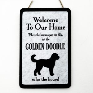 Golden Doodle Welcome Plaque