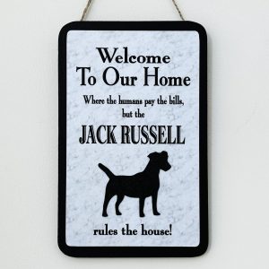 Jack Russell Welcome Plaque