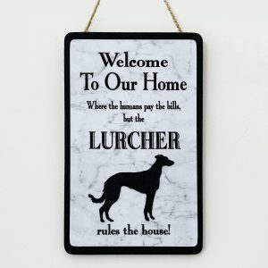 Lurcher Welcome Plaque