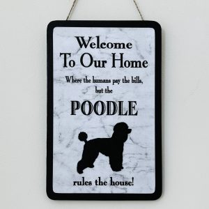 Poodle (style 2) Welcome Plaque