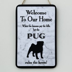 Pug Welcome Plaque