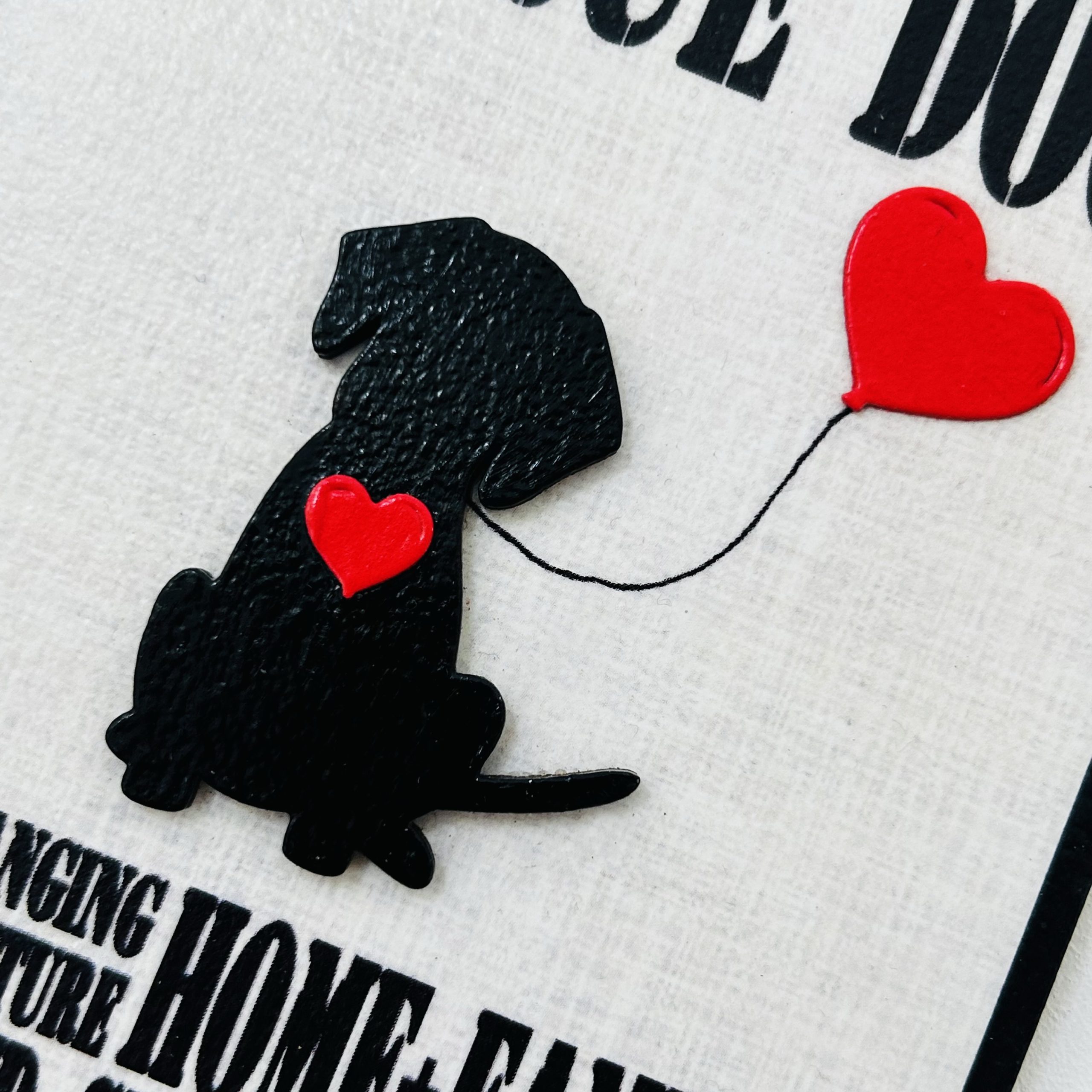 Rescue Dog Typography Plaque - Black - Image 3