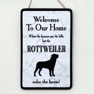 Rottweiler Welcome Plaque