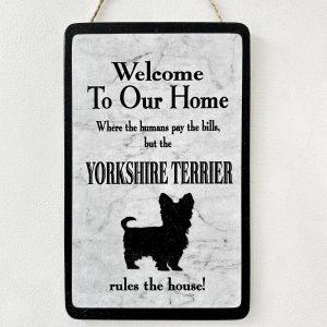 Yorkshire Terrier Welcome Plaque
